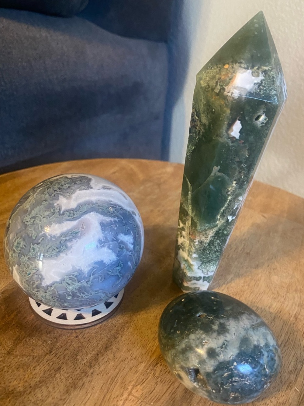 Moss Agate Crystal Bundle